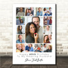 Photo Collage 60th Birthday Custom Gift For Husband 15-Photo Print Or Canvas