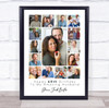 Photo Collage 60th Birthday Custom Gift For Husband 15-Photo Print Or Canvas