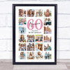 Photo Collage 60th Birthday Gift For Nanna 20-Photo Portrait Print Or Canvas