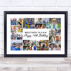 Photo Collage 70th Birthday Gift For Brother-In-Law 22-Photo Print Or Canvas