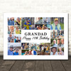 Photo Collage 70th Birthday Custom Gift For Grandad 22-Photo Print Or Canvas