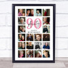 Photo Collage 90th Birthday Gift For Aunty 20-Photo Portrait Print Or Canvas Photo Collage 90th Birthday Gift For Aunty 20-Photo Portrait Print Or Canvas