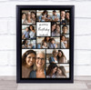 Photo Collage Birthday Custom Gift For Anyone 12-Photo Black Print Or Canvas