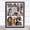 Photo Collage Birthday Custom Gift For Anyone 12-Photo White Print Or Canvas