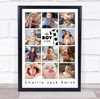 Photo Collage 11-Photo 1st Birthday Custom Gift For Baby Boy Print Or Canvas Photo Collage 11-Photo 1st Birthday Custom Gift For Baby Boy Print Or Canvas
