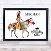 Photo Collage Kids Girls Birthday Custom Gift 12-Photo Horse Print Or Canvas