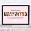 Photo Collage Pink 8-Photo Birthday Custom Gift For Daughter Print Or Canvas Photo Collage Pink 8-Photo Birthday Custom Gift For Daughter Print Or Canvas