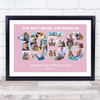 Photo Collage Pink Birthday Gift For Wife 24-Photo Year 1956 Print Or Canvas