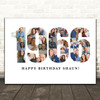 Photo Collage White 24-Photo Birthday Gift For Him Year 1966 Print Or Canvas Photo Collage White 24-Photo Birthday Gift For Him Year 1966 Print Or Canvas