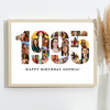 Photo Collage White Birthday Gift For Her 22-Photo Year 1995 Print Or Canvas