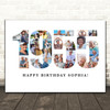 Photo Collage White Birthday Gift For Her 23-Photo Year 1955 Print Or Canvas