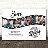Photo Collage 21st Birthday Gift For Son 4-Photo Camera Film Print Or Canvas