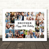 Photo Collage 30th Birthday Custom Gift For Brother 22-Photo Print Or Canvas Photo Collage 30th Birthday Custom Gift For Brother 22-Photo Print Or Canvas