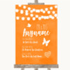 Orange Watercolour Lights Important Special Dates Personalised Wedding Sign