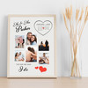 Photo Collage Wedding Anniversary Gift 6-Photo Calendar Date Print Or Canvas