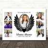 Photo Collage Memorial Custom Gift For Anyone 7-Photo Wings Print Or Canvas