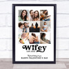Photo Collage Valentine's Day 9-Photo Custom Gift For Wifey Print Or Canvas