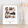 Photo Collage Valentine's Day Custom Gift 8-Photo Red Heart Print Or Canvas