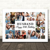 Photo Collage 30th Birthday Gift For Husband 22-Photo White Print Or Canvas