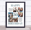 Photo Collage 30th Birthday Custom Gift For Husband 6-Photo Print Or Canvas Photo Collage 30th Birthday Custom Gift For Husband 6-Photo Print Or Canvas