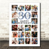 Photo Collage Print Or Canvas 30th Birthday Personalised Gift For Son 20-Photo