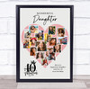 Photo Collage 40th Birthday Gift For Daughter 16-Photo Pink Print Or Canvas Photo Collage 40th Birthday Gift For Daughter 16-Photo Pink Print Or Canvas