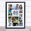 Photo Collage 40th Birthday Custom Gift For Fiancé 10-Photo Print Or Canvas