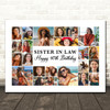 Photo Collage 40th Birthday Gift For Sister-In-Law 22-Photo Print Or Canvas