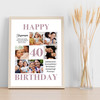 Photo Collage 40th Birthday Custom Gift For Stepmum 6-Photo Print Or Canvas