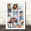 Photo Collage 50th Birthday Custom Gift For Friend 10-Photo Print Or Canvas
