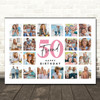 Photo Collage 50th Birthday Gift For Friend 20-Photo Female Print Or Canvas Photo Collage 50th Birthday Gift For Friend 20-Photo Female Print Or Canvas