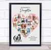 Photo Collage 60th Birthday Gift For Daughter 16-Photo Pink Print Or Canvas Photo Collage 60th Birthday Gift For Daughter 16-Photo Pink Print Or Canvas