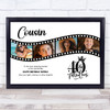Photo Collage 40th Birthday Gift For Cousin 4-Photo Camera Film Print Or Canvas Photo Collage 40th Birthday Gift For Cousin 4-Photo Camera Film Print Or Canvas