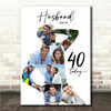 Photo Collage 40th Birthday Custom Gift For Husband 9-Photo Man Print Or Canvas Photo Collage 40th Birthday Custom Gift For Husband 9-Photo Man Print Or Canvas