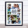 Photo Collage 40th Birthday Custom Gift For Son-In-Law 10-Photo Print Or Canvas