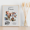 Photo Collage 50th Birthday Custom Gift For Fiancé 7-Photo Grey Print Or Canvas