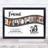 Photo Collage 50th Birthday Gift For Friend 4-Photo Camera Film Print Or Canvas Photo Collage 50th Birthday Gift For Friend 4-Photo Camera Film Print Or Canvas
