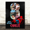 Photo Collage 6-Photo 8th Birthday Gift For Kids Boys Spiderman Print Or Canvas