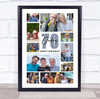 Photo Collage 70th Birthday Custom Gift For Daddy 10-Photo Blue Print Or Canvas Photo Collage 70th Birthday Custom Gift For Daddy 10-Photo Blue Print Or Canvas