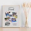 Photo Collage 70th Birthday Custom Gift For Friend 7-Photo Grey Print Or Canvas