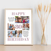 Photo Collage 80th Birthday Custom Gift For Grandmother 6-Photo Print Or Canvas