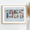 Photo Collage Blue Birthday Gift For Brother 23-Photo Year 1955 Print Or Canvas Photo Collage Blue Birthday Gift For Brother 23-Photo Year 1955 Print Or Canvas