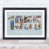Photo Collage Blue Birthday Gift For Grandad 23-Photo Year 1955 Print Or Canvas