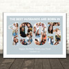 Photo Collage Blue Birthday Gift For Husband 22-Photo Year 1995 Print Or Canvas