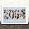 Photo Collage Blue Birthday Gift For Stepdad 35-Photo Year 2004 Print Or Canvas Photo Collage Blue Birthday Gift For Stepdad 35-Photo Year 2004 Print Or Canvas