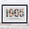 Photo Collage Photo Birthday Custom Gift For Him Grey Year 1965 Print Or Canvas