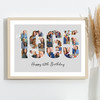 Photo Collage Photo Birthday Custom Gift For Him Grey Year 1965 Print Or Canvas