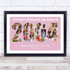 Photo Collage Pink Birthday Gift For Stepmum 35-Photo Year 2004 Print Or Canvas Photo Collage Pink Birthday Gift For Stepmum 35-Photo Year 2004 Print Or Canvas