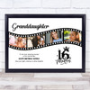 Photo Collage 16th Birthday Gift For Granddaughter 4-Photo Film Print Or Canvas Photo Collage 16th Birthday Gift For Granddaughter 4-Photo Film Print Or Canvas