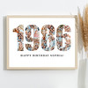 Photo Collage White Birthday Gift For Anyone 22-Photo Year 1986 Print Or Canvas